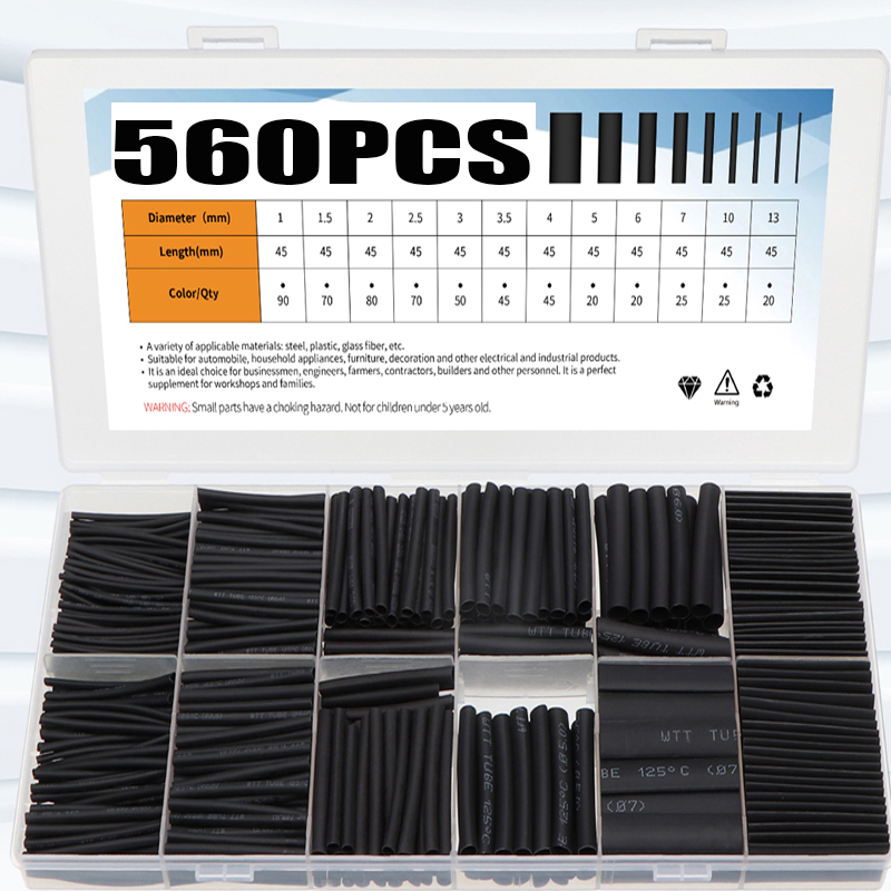 Shrink Sleeve Pvc - Kit d'emballage thermorétractable, 560 pièces, gaine